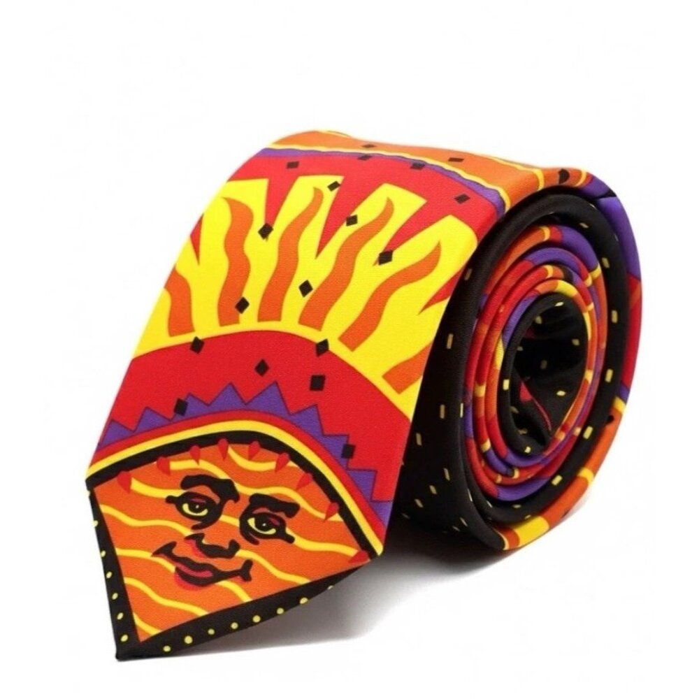 The Beatles Good Day Sunshine Album 100% Silk Neck Tie 56" 1991 NWT‎ Colorful